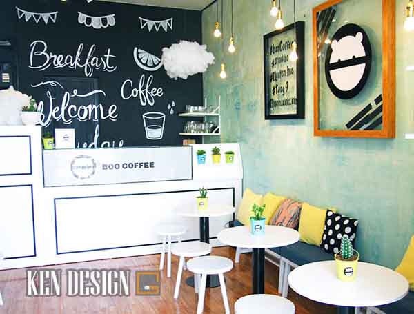 thiết kế quán cafe nhỏ đẹp